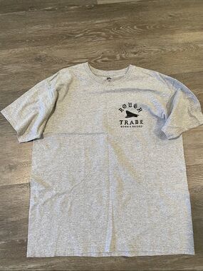 BORN X RAISED Heather Gray Chest Logo Tee